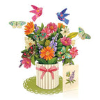 Freshcut Paper Pop Up Cards, Enchanted Garden, 12 Inch Life Sized Forever Flower Bouquet 3D Popup Greeting Card, Birthday Cards, Thank You Card, Blank Notecard & Envelope - color: Enchanted Garden, size: Classic