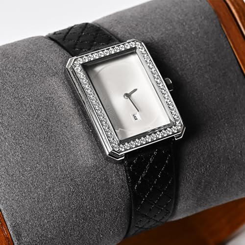 Oirlv Solid Wood Single Watch Display Stand Grey Watch Holder for Men and Women - color: Grey