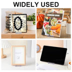 6 Pack Acrylic Book Stand for Display Adjustable Clear Display Holder Easel Collector Stand for Home Office Back to School Comic Album CD Magazine Postcard Artworks (4.2 x 4.3 x 2.35 Inch) - size: 4.2 x 4.3 x 2.35 inch