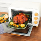 vicrays Ceramic Rectangle Serving Platters - 14" 12" 10" Porcelain Serving Trays Plates for Party BBQ Appetizers Sushi Dessert - Microwave Oven and Dishwasher Safe - Set of 3 Green - color: Green