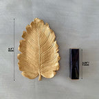 Metal Jewelry Dish, Small Leaf Shaped Ring Holder Jewelry Organizer, Trinket Dish Vanity Tray for Dresser Christmas Birthday Wedding Gifts Large Elm-Gold - color: Large Elm-Gold
