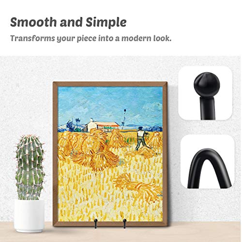 Mocoosy 2 Pack 6 Inch Display Stands for Plate - Black Metal Iron Easel Plate Holder Stands Frame Holders for Displaying Photos, Pictures, Decorative Plate Dish and Tabletop Art - color: Black, size: 6 Inch