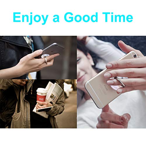 Bonoma Cell Phone Ring Holder Stand, 360 Rotation 3-Pack Universal Smartphone Ring Grip Stand Compatible with Smartphones and Tablets Marble - color: Marble