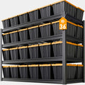 67" W Garage Shelving Heavy Duty, 36" D Garage Shelves, 68" H Adjustable Storage Shelving Unit, Commercial Metal Shelves for Warehouse, Basement, Shop, 67" W x 36" D x 68" H - size: 68"Wx36"Dx68"H | 4 Tier