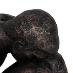 Sagebrook Home Resin Modern Glam Sitting Man Sculpture - Thoughtful Polyresin Decorative Figurine for Home, Office, Bedroom & Living Room - 8" Bronze & Copper - size: 8.0" H