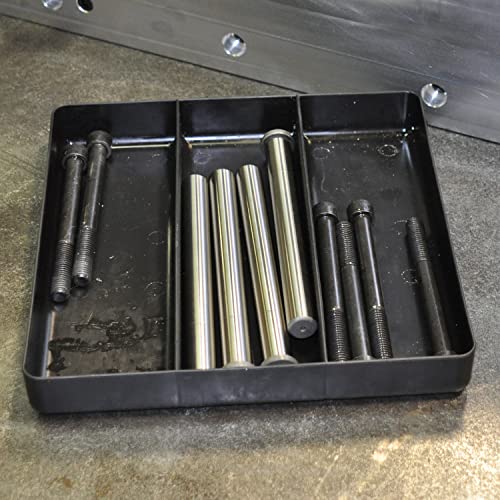 Ernst Manufacturing Toolbox Tray: Stackable Garage Organizer Tray in Green with 3 Compartments - Ideal for Trades, Mechanics, Electricians, Plumbers, Household Use, Hobbies, and More - Heavy Duty - color: Green, size: 3-Compartments