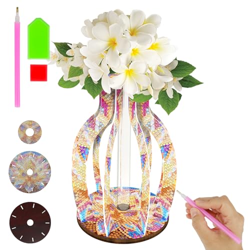 ILYUFO Diamond Art Kits for Adults, DIY Vase Diamond Art, Diamond Painting Kit, Ideal Desktop Ornaments & Thoughtful Female Gifts (holy) - color: holy