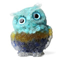 LAIDANLA 2.4" Owl Figurine Natural Healing Crystal Cute Owl Animal Statue Pocket Sculpture Reiki Spiritual Energy Gemstone Home Office Room Desk Decor Gifts（Gradient Turquoise Citrine Lapis Lazuli） - color: I-gradient Turquoise Citrine Lapis Lazuli