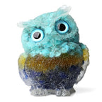 LAIDANLA 2.4" Owl Figurine Natural Healing Crystal Cute Owl Animal Statue Pocket Sculpture Reiki Spiritual Energy Gemstone Home Office Room Desk Decor Gifts（Gradient Turquoise Citrine Lapis Lazuli） - color: I-gradient Turquoise Citrine Lapis Lazuli