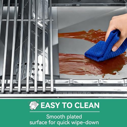 Universal Grease Tray with Catch Pan Replacement for Nexgrill 720-0830H 720-0888S 720-0888N, Adjustable Drip Pan for 3/4/5/6 Burner, BBQ Grill Pan for Charbroil, Dyna Glo, Expert, BHG,Expert Gas Grill - color: Sliver Universal