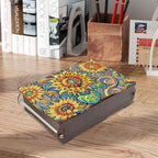 Tontut Diamond Painting kit Storage Box, Sunflower DIY Multifunctional Handmade Storage Box, Suitable for Home Holiday Gifts - color: Sunflower