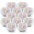 Volens Round Silver Votive Candle Holders, Mercury Glass Tealight Candle Holder Set of 12 - color: Silver