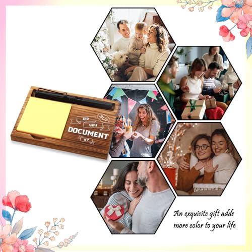FOUGSTA Funny Office Gifts for Accountant, Gag Office Gifts for Accountant, Gag Desk Decor Gift for Coworker,Wooden Notepad Pen Holder With Funny Quotes,16.5 x 12 x 1.5 cm,XXN12 - style: but did you document it