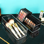 JessLab Acrylic Organizer, 2PK Cube Sections Makeup Organizer for Drawer, Makeup Organizer for Vanity, Countertop, Bathroom, Kitchen and Cabinet Storage(1+1 Compartment) - style: 1+1 Compartment