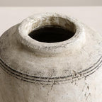 Ceramic Flower Vase, Rustic Farmhouse Terracotta Vase for Home Decor, Aesthetic Decorative Pottery Vases for Table Centerpiece, Living Room, Bookshelf, Bedroom, Kitchen, 7.28" (Small) - size: Small