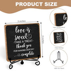Funny Wedding Decor, Love Is Sweet Enjoy A Treat Sign Plaque, Lovely Gifts for Women Men Wedding Party Table Accessories Decorations, Bridal Shower Dessert Desk Sign - style: Wedding Sign