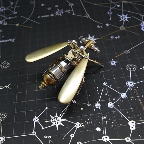 3D Steampunk Metal Fruit Fly Model Kit – DIY Mechanical Brass Insect Puzzle for Adults, Retro Collectible Assembly Craft, Unique Home Office Decoration Gift (Fruit Fly) - style: Fruit Fly