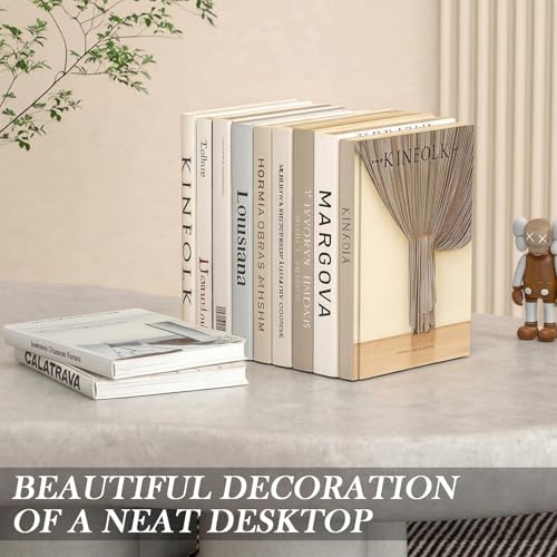 Chunful 2 Pcs Arch Hollow Metal Bookends Black Decorative Book Ends for Shelves Heavy Duty Book Stoppers for Heavy Books Home Office Library Study Kitchen Non Skid Design - color: Arch