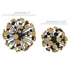 Deco 79 Metal Geometric Sculpture, Set of 2 7", 5"W, Brown