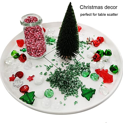 Green Crushed Glass Gravel Gem Stones 1.3 LB(1.5 Cup),Arts Crafts,Crafting Project,Home Centerpieces,Candle Holder Decor,Aquarium,Seasonal Decoration - color: Green-2