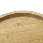 Bamboo Serving Platter, Round Wood Tray, Wooden Serving Tray, Fruit, Bread, Salad Plate, Round Wood Charcuterie Board, 11.8 inch - color: Round, size: 11.8"