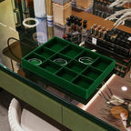 12 Grids Velvet Jewelry Tray Bracelet Trays Bangle Holder for Bracelet Bangle Earring Ring Display Storage (Green) - size: 12 Grid for Bracelet/Bangle