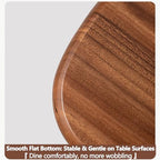 Walnut Wood Leaf Serving Tray 13” – Long Wooden Snack Platter for Appetizers, Sushi, Bread & Dessert – Handcrafted Solid South American Walnut Decorative Tray for Coffee Table, Kitchen & Dining