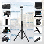 Nineigh Phone Tripod, 70" Selfie Stick Tripod Stand Cell Phone Tripods with Remote Phone Holder Carry Bag, Aluminum Alloy Selfie Stick Tripods, Compatible with iPhone Samsung GoPro Smartphone - size: 70 Inch