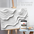 Smallbudi Modeling Paste 600 ml / 30 oz - High Density Acrylic Medium for Texture Art and Thickness, Structural Molding Texture Paste for Acrylic Painting, Canvas, Sculpture, Art Projects, 3D Effect