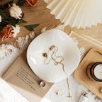 White Wave Ceramic Jewelry Dish Tray, Vanity Ring Dish Ceramic Jewlery Trays Trinket Ring Holder,Room Decor Aesthetic,Decorative Vanity Key Tray for Women (Wave) - style: Wave