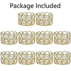 Gold Crystal Tea Light Candle Holders Bowl Tealight Candle Holders, Decorative Cylinder Diamond Votive Candle Stand Table Centerpieces Wedding, Party, Home Decoration