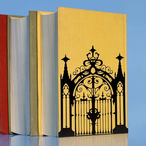 Gothic Church Architectural Metal Bookends, Ornate Iron Gothic Bookshelf Bookends for Home Décor, Decorative Bookends for Bookshelf