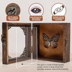 Real Taxidermy Butterfly Shadow Box - Framed Butterfly Taxidermy Meticulously Handcrafted, Goth Gifts Butterfly Decoration Box (Black-Veined Nymphalid (Nymphalidae)) - color: Black-veined Nymphalid (Nymphalidae)