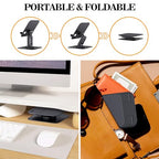 OCYCLONE iPad Stand, 360° Rotating Adjustable Foldable iPad Tablet Holder for Desk Compatible with Kindle Tablet iPad 4" - 15.6" Portable Monitor Stand, Black