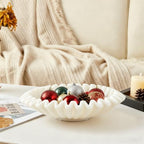 Marble Decorative Bowl, Modern Handicraft Bowls for Home Decor,Jewelry Tray, Decorative Fruit Bowl for Kitchen Counter, Stylish Key Bowl,Christmas Ornament Tray.