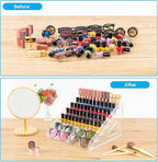 Pero Pero Nail Polish Organizer Acrylic Display Rack for Nail Polish Holder Sunglasses Organizer Essential Oils Holder Clear Eyeglasses Display Case Makeup Organizer - style: 3Layers