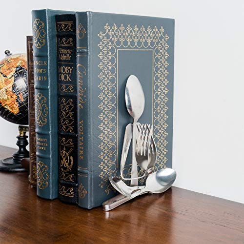 Decorative Bookends, Set of 2, Fork and Spoon (Yoga Namaste)