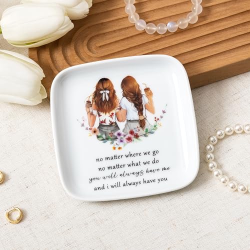Crisky Best Friend Birthday Gifts for Women, No Matter Where We Go, No Matter What We Do, You Will Always Have Me, and I Will Always Have You, Going Away Long Distance Friendship Ring Dish - style: Friend - You Have Me