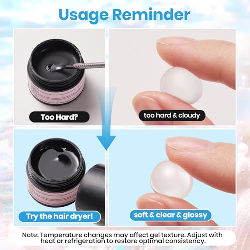 Beetles 3D Gel Nail Art with 3D Mold-2 Pcs Sandy Glow Clear and White Solid Builder Gels for Nails Non-Sticky Sculpting with Dual-Ended Sculpture Pen, Beginner Friendly DIY at Home,UV LED Lamp Needed - color: B4-Clear & White Solid Builder Gel