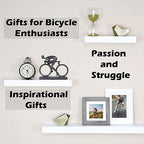 Resin Bike Black Statues Sculptures - Home Decor Shelf Decor Inspirational Decorations Bicycle Enthusiasts Gifts Office Table Aesthetic Decor for Shelves Accents 8.25 * 2.5 * 6.5 Inch