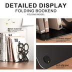 Book Ends,6 Pair Bookends Folding Book Ends Metal Bookend (6 Pair) - size: 6 Pair