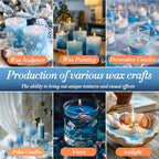 Sukh Blue Candle Sand with Wick - 430G(0.94lb) Sand Candle with Wicks Refillable Candles for Weddings, Parties, Halloween, Christmas - color: Blue