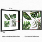 MUYE 12x12 Floating Frames Set of 2,Double Glass Picture Frame Display Any Size Photo up to 12x12,Wall Mount or Tabletop Standing,Black - color: Black, size: 12x12