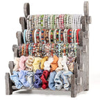 TOPNEW 5 Tier Wooden Bracelet Holder,Scrunchie Bangle Watch Necklace Display Storage Jewelry Holder Stand Display Organizer,Antique White - color: 5 Tier Antique White