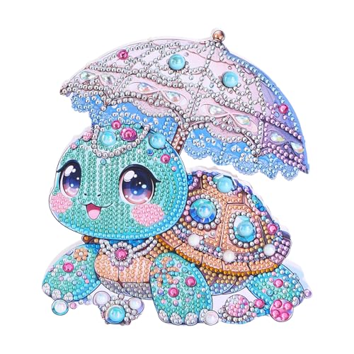 Sea Turtle Tabletop Diamond Art Painting - DIY Diamond Art Kits for Adults Figurines Special Shaped Rhinestone Gem Art Statues, 5D Painting with Diamond Dots Sculpture Ornaments Gifts for Beginner - color: Q011