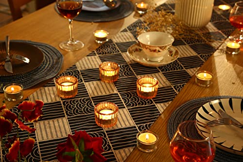GOLDEAL Gold Round Tealight Candle Holders,Set of 24 Thick Glass Tea Light Candle Holder Decor,Candlestick for Wedding Decor,Party,Baby Shower Party,Bridal Shower Party,Table Centerpiece, Home Décor - color: Gold