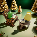 Miniature Frog Figurines Cute Office Desk Decor Mini Frog Shelf Decorations, Funny Accessories for Desk Bookshelf Car Garden