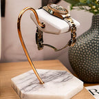 LYS&LYX Watch stand watch display stand watch holder watch Handcrafted watch holder (White/Rose/White) - color: white/rose/white