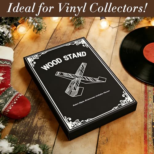 Wooden Plate Stands for Display, Wood Plate Holders for Displaying, Decorative Picture Frame Stand, Easel for Sign, Cookbook, Now Playing Vinyl Record, Recipe Book Holder for Photo, Plaque, Platter