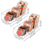 JessLab Acrylic Organizer, 2PK Cube Sections Makeup Organizer for Drawer, Makeup Organizer for Vanity, Countertop, Bathroom, Kitchen and Cabinet Storage(3+3 Compartment) - style: 3+3 Compartment